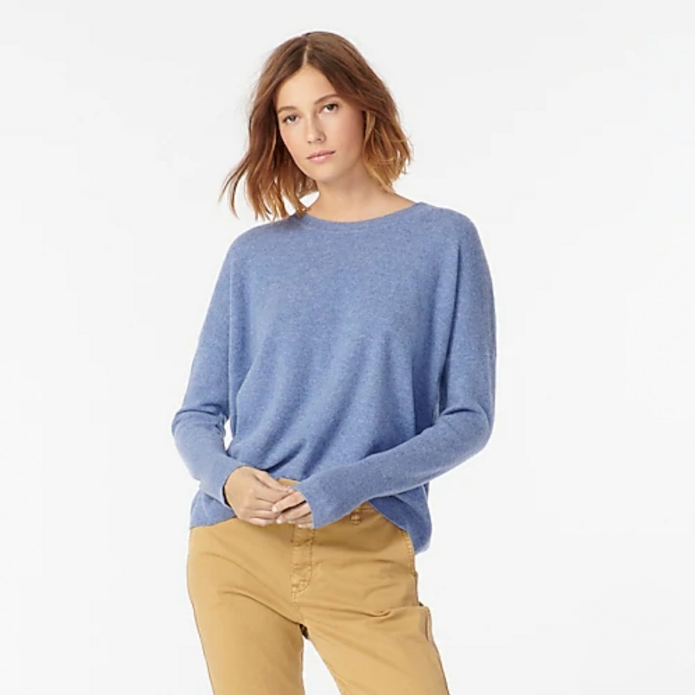 NWOT - J. Crew cashmere crew neck boyfriend sweater
